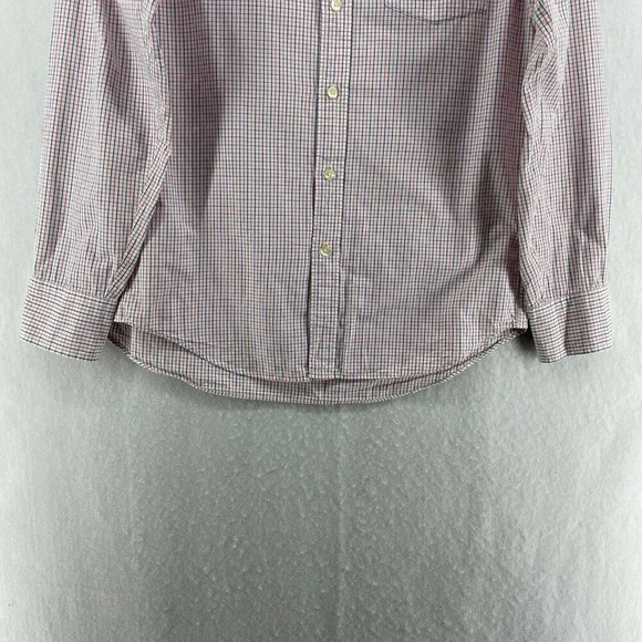 J.Crew Button-Down Shirt Men's Sz S Blue Red Windowpane Collared Chest Pocket - Picture 8 of 11